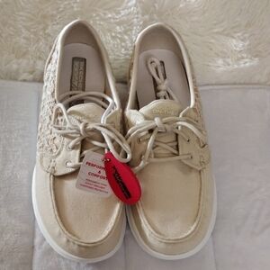 Skechers Women's Cream Lace-Up Shoes